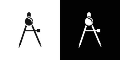 geometric compass icon Flat fill set collection vector