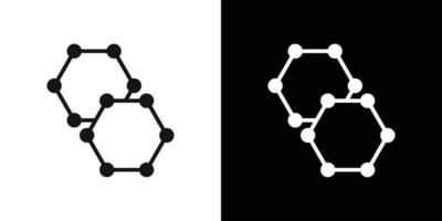 Graphene icon Flat fill set collection vector