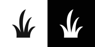 Grass icon Flat fill set collection vector