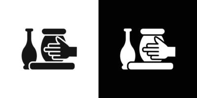 Handmade pottery icon Flat fill set collection vector