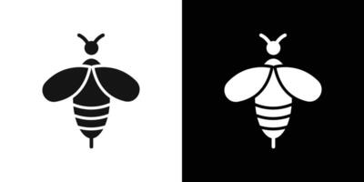 Honey bee icon Flat fill set collection vector