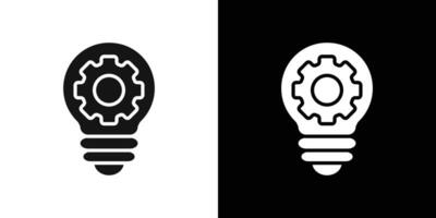 Idea generation icon Flat fill set collection vector