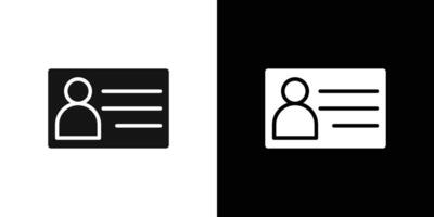 identity card icon Flat fill set collection vector