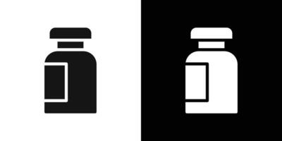 injection vial icon Flat fill set collection vector