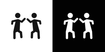 Karate icon Flat fill set collection vector