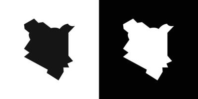 Kenya map icon Flat fill set collection vector