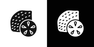 lemon icon Flat fill set collection vector