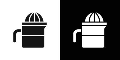 Lemon squeezer icon Flat fill set collection vector
