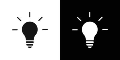 Light Bulb icon Flat fill set collection vector