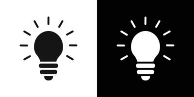 Lightbulb icon Flat fill set collection vector