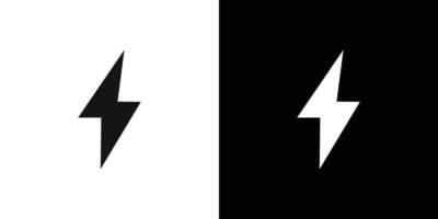 Lightning power charge icon Flat fill set collection vector