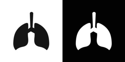 Lungs Icon Flat fill set collection vector