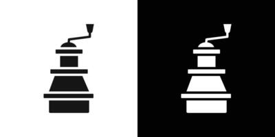 Manual coffee grinder icon Flat fill set collection vector