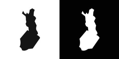map of Finland icon Flat fill set collection vector