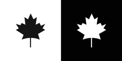 Maple leaf icon Flat fill set collection vector