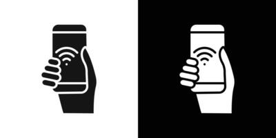 Mobile Internet icon Flat fill set collection vector