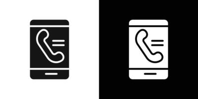 Mobile Phone call icon Flat fill set collection vector