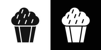 Muffin Icon Flat fill set collection vector