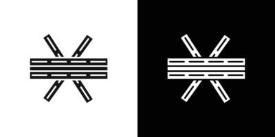 Multi level junction icon Flat fill set collection vector
