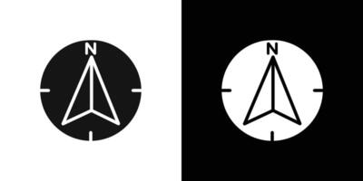 Navigator arrow icon Flat fill set collection vector