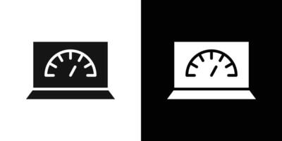 Network speed test icon Flat fill set collection vector