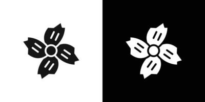 Oleander icon Flat fill set collection vector