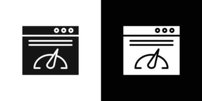 Page speed icon Flat fill set collection vector