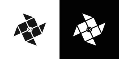 paper Windmill icon Flat fill set collection vector