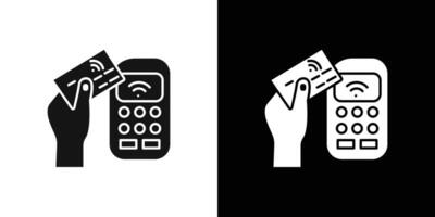 Payment terminal icon Flat fill set collection vector