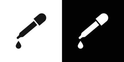pipette icon Flat fill set collection vector