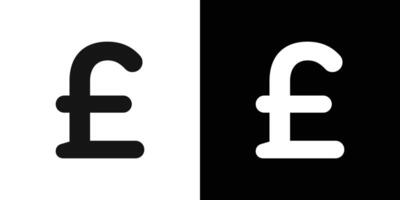 Pound icon Flat fill set collection vector