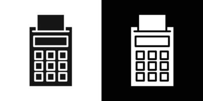 pos terminal icon Flat fill set collection vector