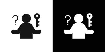 Problem solving skills icon Flat fill set collection vector