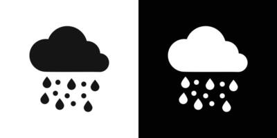Rain icon Flat fill set collection vector