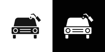 Refueling Car icon Flat fill set collection vector