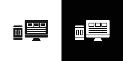 Responsive Design icon Flat fill set collection vector