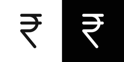 rupee currency icon Flat fill set collection vector