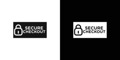 secure checkout icon Flat fill set collection vector