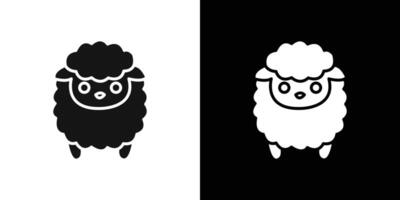 Sheep icon Flat fill set collection vector