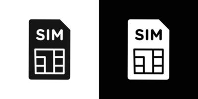 sim card icon Flat fill set collection vector