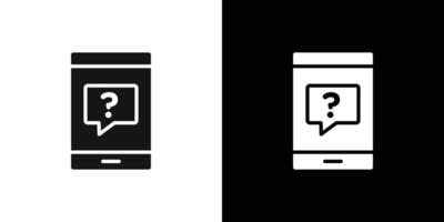Smartphone Help and Support icon Flat fill set collection vector