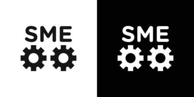 SME, small and medium enterprise icon vector