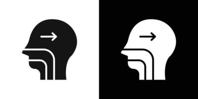 Swallowing reflex icon Flat fill set collection vector