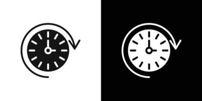 Time passing icon Flat fill set collection vector
