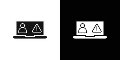 Unauthorized Access icon Flat fill set collection vector