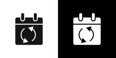 Update Calendar icon Flat fill set collection vector