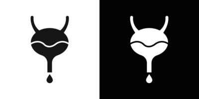 Urinary bladder icon Flat fill set collection vector