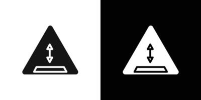 Warning deep water icon Flat fill set collection vector