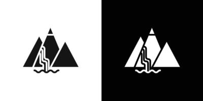 waterfall icon Flat fill set collection vector