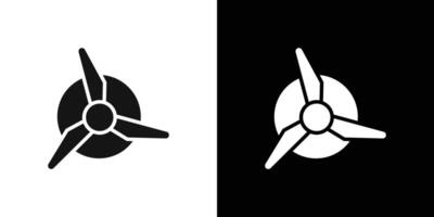 Wind turbine icon Flat fill set collection vector